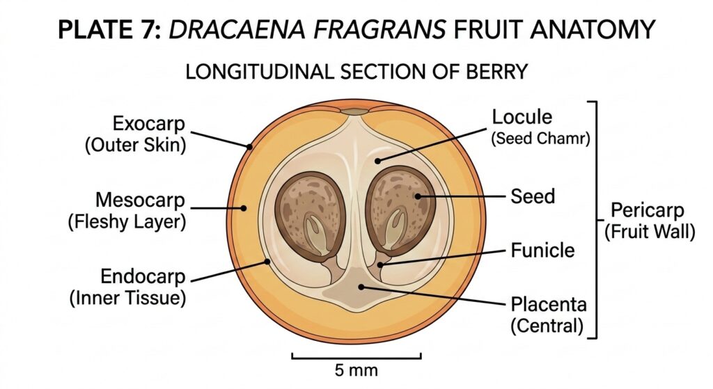 Fruit cross-section of Dracaena fragrans