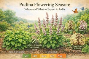 Mint flowering season in India